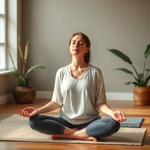 A person practicing deep breathing exercises in a calm setting, illustrating effective stress management techniques